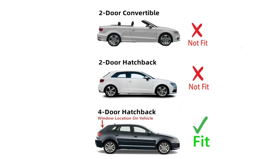Fits 2005-2013 Audi A3 Back Window Rear Tailgate Glass Heated Foto 4 de 4