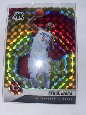 2020-21 Panini Mosaic Yellow Reactive Serge Ibaka Los Angeles Clippers #115 1231