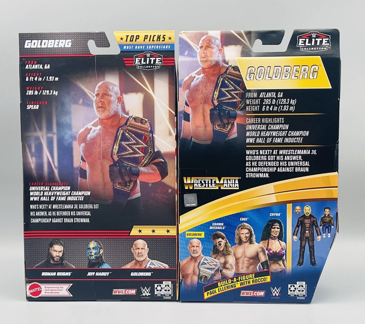 WWE Elite GOLDBERG Wrestlemania BAF & Top Picks Mattel Action