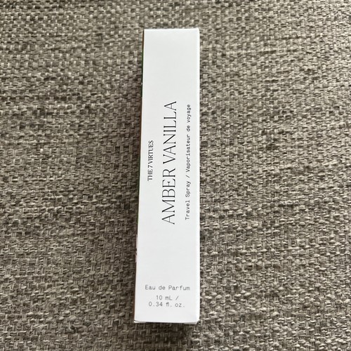 The 7 Virtues ~ AMBER VANILLA ~ Eau de Parfum 10ml./.34 fl.oz. Travel Spray BNIB
