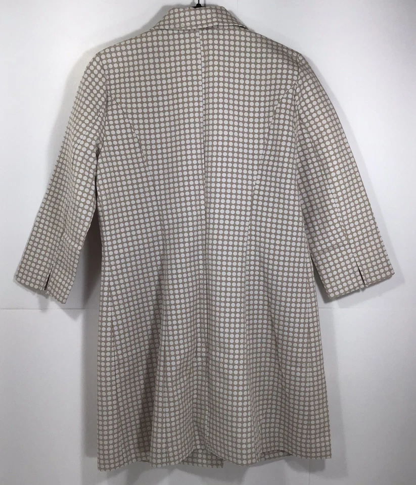 Gabardina ligera a lunares beige elegante para mujer Elliott Lauren talla 2 Foto 4 de 4