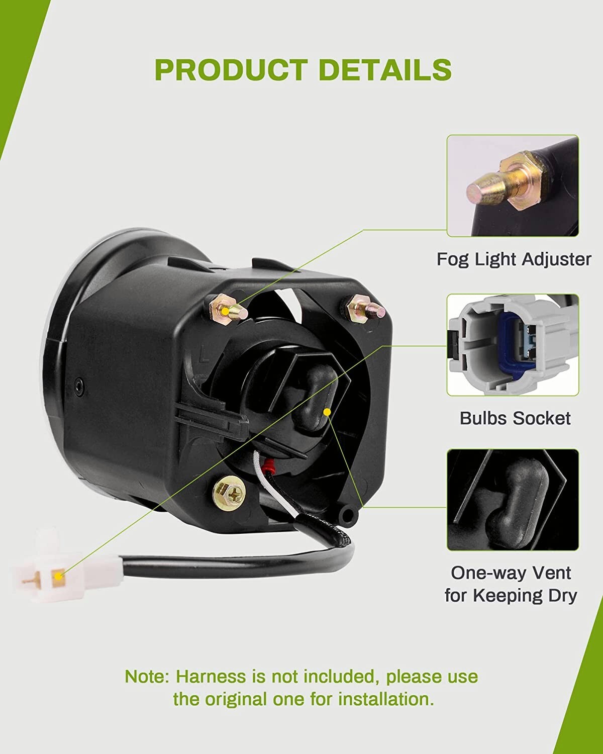 For 20012004 Nissan Frontier / Xterra Fog Lights Clear Bumper Lamp