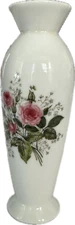 VINTAGE Lefton Small Porcelain Bud Vase With Rose Pattern
