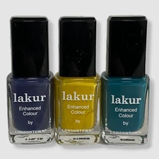 $48 Londontown Lakur Enhanced Color Nail Polish 3-Pack Variety Set | 0.4 fl oz.