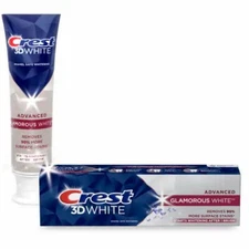 Crest 3D White Glamorous White Toothpaste 3.3 Oz Pack of 4 Advanced Whitening