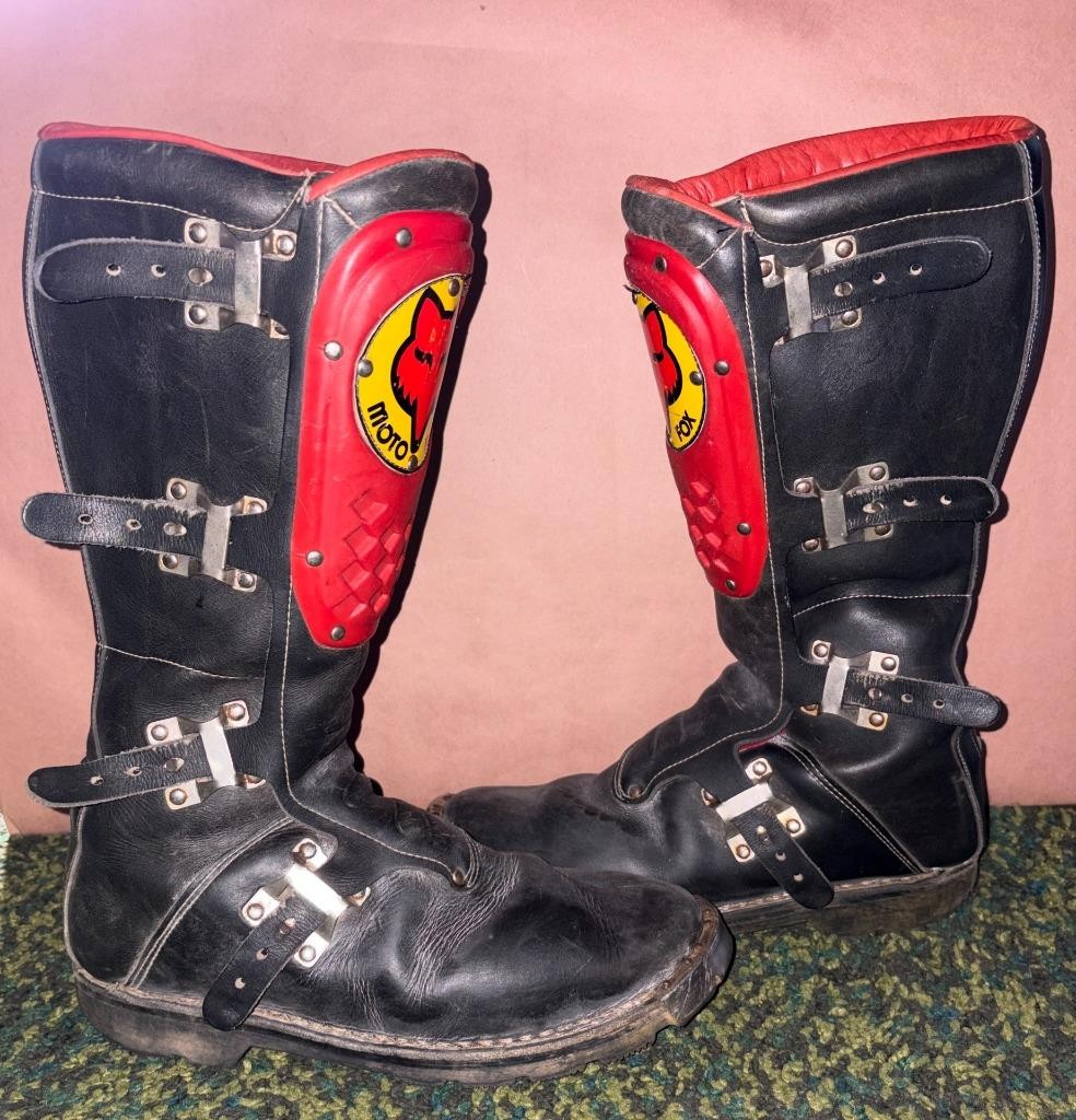 靴 BUCKLED RIDING BOOTS-FOLK us10 MOTO FOX Racing Boots - Size 10 BlackLeather BuckleStrap motocross