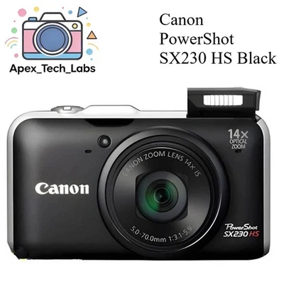 Cámara digital Canon PowerShot SX230 HS 12,1 MP 14x zoom óptico enfoque automático negra - Imagen 1 de 4