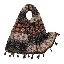 Boho Scarf for Women Lightweight Floral Printed Scarf Fall Winter Color 10