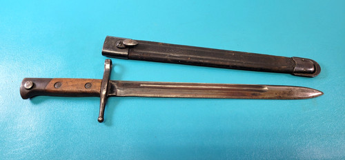 WWII Italian Model 1891 Carcano Bayonet Rocco 1942 + 1940 Rocco Scabbard TR1086