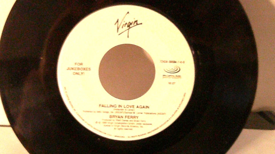 Bryan Ferry,Virgin,"As Time Goes By"US,7" 45,1999 PROMO For Jukeboxes Only, Mint - Image 2 of 2
