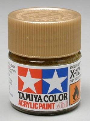 Tamiya Acrylic X-12 Gold Leaf Paint Jar 81512