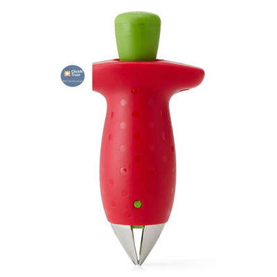 Chef'n Original Stem Gem Strawberry Huller, Gem, Red/Green