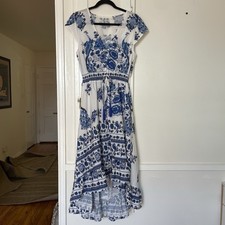 Dress Sundress Coverup Gown Hotel Paradiso Bluebird M / L Soft Girl Barbiecore