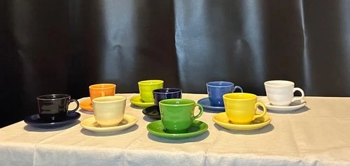 Genuine Fiesta Ware Homer Laughlin USA 6 oz Cup and 6" Saucer Set