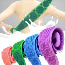 Silicone Shower Brush Body Scrubber Exfoliating Back Massage Bath Sponge
