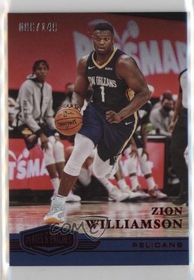 2020-21 Panini Chronicles Plates and Red 6/149 Zion Williamson #334 Patch e0h