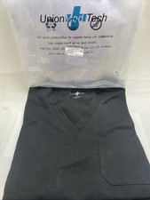 UnionMed Tech Medical Scrubs for Women Set Black V-Neck Top Jogger Pants