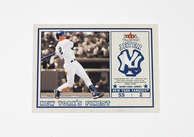 2002 Fleer Tradition Update New York's Finest Derek Jeter #1 Jersey Relic