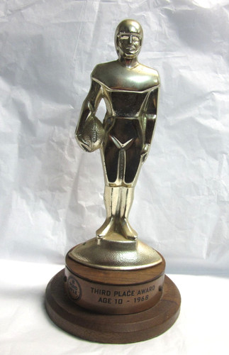 Vintage 1968 NFL Ford Punt Pass Kick Trophy PP&K 3rd Place Art Deco Award Bronze
