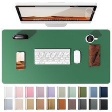 Leather Desk Pad Protector, Office Desk Mat, Large Mouse Pad, Non-Slip PU Lea...