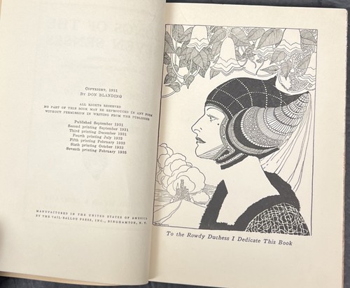 Don Blanding Songs Of The Seven Senses Seventh Press Feb 1935 Signed Autographed - Picture 9 of 9