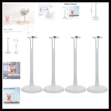 4 Pcs Doll Stand for 12 to 18 Inch Dolls: White Display Holder with Adjustabl...