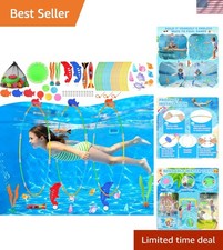 Pool Toys, 34PCS Swim Thru Rings Pool Games, Diving Toys with Diving Rings, U...
