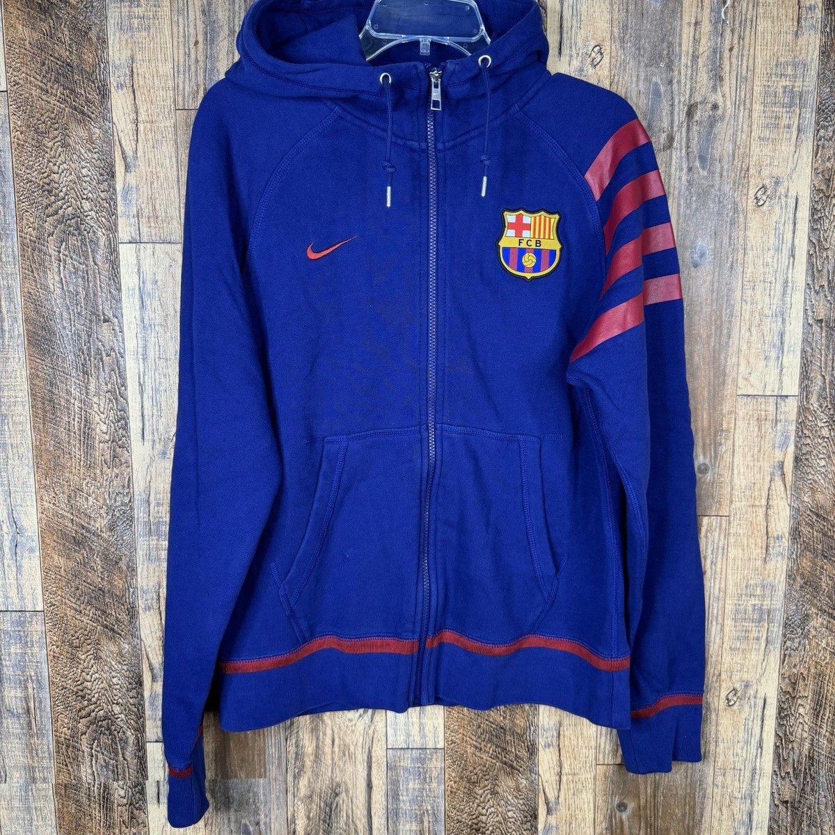 FC Barcelona Full Zip Nike Dri-Fit Soccer Jacket Hoodie M