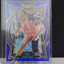Panini 2025 WNBA Select Blue Scope Prizm Dana Evans Aces #1 124/199
