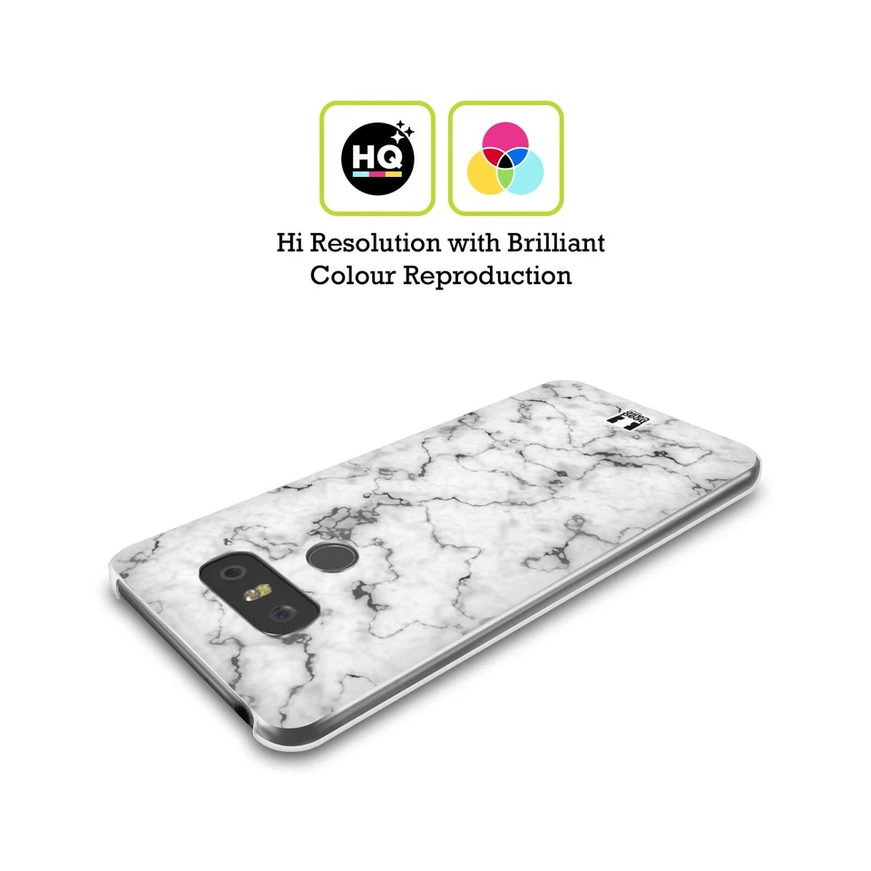 HEAD CASE DESIGNS MARBLE PRINTS HARD BACK CASE & WALLPAPER FOR LG PHONES 1 - Image 2 of 4