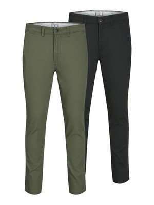 Jack & Josen Herren Chino Hose Slim Fit Baumwolle 2er-Pack  Five-Pocket Pants