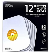 Big Fudge 12" Vinyl Record Sleeves - Inner Sleeves 450 Pack - 9 Packs of 50