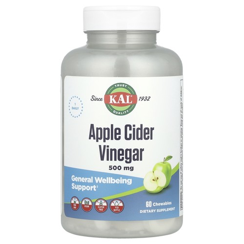 Apple Cider Vinegar, Green Apple, 500 mg, 60 Chewables