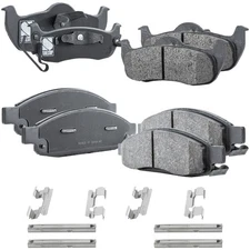 Front and Rear Semi-Metallic Brake Pad Set For 2004-2007 Nissan Titan