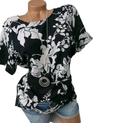 Vero Moda Damen Bluse Shirt Kana Gr. M bis XL schwarz gemustert (732) NEU