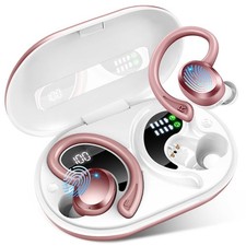 Wireless Earbuds Sport, 2025 Bluetooth 5.4 Headphones Bass Hi-Fi Stereo Over ...