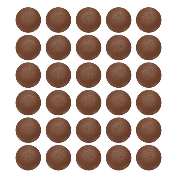 30X Pu-LederknöPfe 12,5Mm (20L) Runde Plastik-KnöPfe FüR Diy/Kleidung, Braun-image