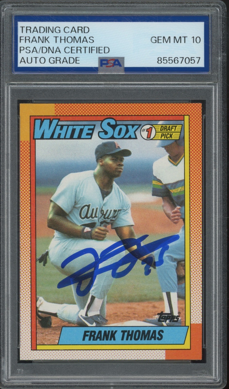 1990 Topps #414 Frank Thomas Autograph RC Rookie Gem Mint PSA DNA 10 Auto