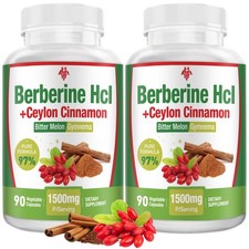 CHANUBITO Berberine 1500mg HCl 97% Purity – Premium 2-Pack, Non-GMO Vegan