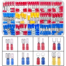 150 Pcs Electrical Cable Connectors Insulated Wire Cable Crimp Connectors Kit