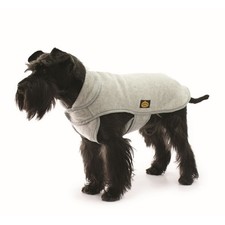 Fashion Dog Fleece-Hundemantel - Grau - 27 cm Fleecemantel Wintermantel Hund 