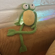 Crochet Frog Plush, Handmade Knitted Green Frog, Mini Amigurumi Gift Decor