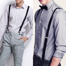 Men Braces Suspender 1x Elastic Washable Belt Elastic Webbing For Stage