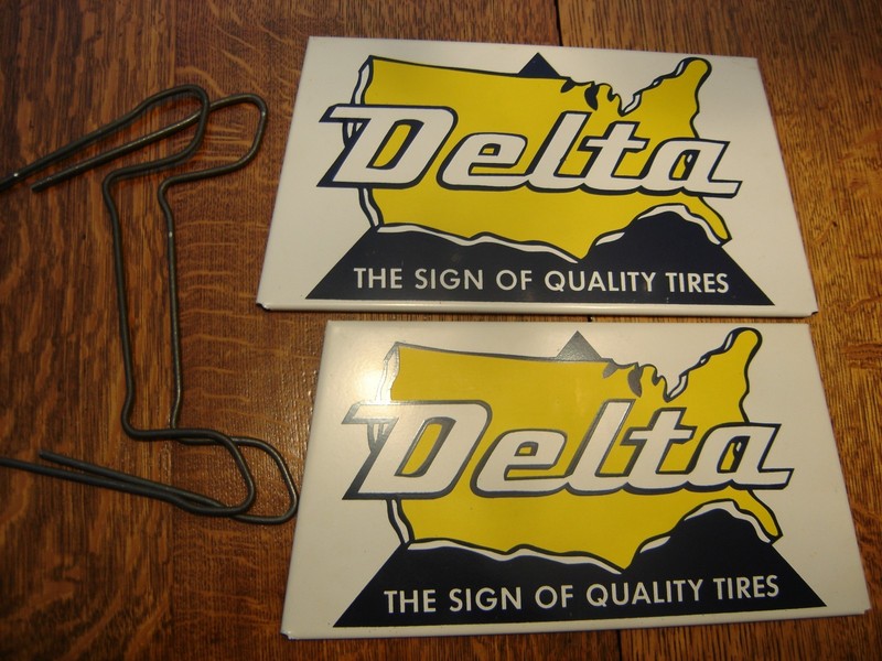 Vintage Delta Tires Advertising Rack/Stand
