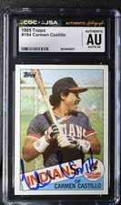 1985 Topps Carmen Castillo #184 JSA CGC Autographed Signed GEM MINT Auto