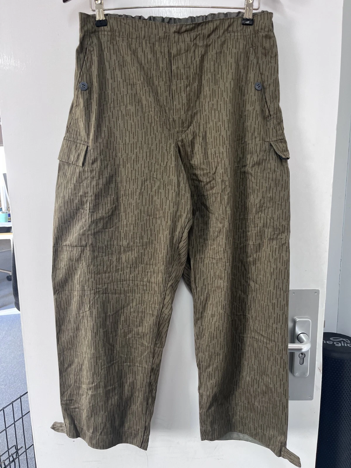 East German Army DDR NVA Rain Camo Strichtarn trousers / Pants (SIZE: K52)