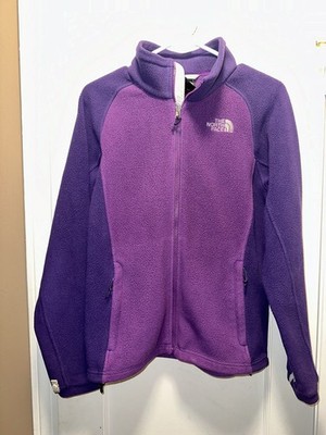 The North Face Women's Two Tone Purple Full Zip Fleece Jacket M 10-1035