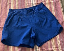 Lands' End Women  s Swim/Running Shorts Lined Blue Pockets NWOT Size 6P