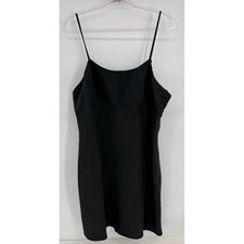 A New Day Womens Black Spaghetti Strap Mini Slip Dress NEW Sz XL