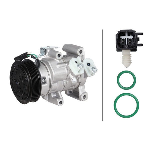 Klimakompressor 12 V Ø 110 Mm Hella Thermo-Expertise Passend FüR U.A. Ford Ka+-image